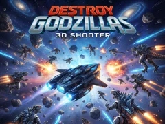 Jwèt Destroy Godzillas: 3D Shooter sou entènèt