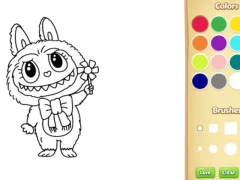 Jwèt Labubu Doll Coloring Book for Kids sou entènèt
