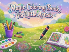 Jwèt Magic Coloring Book for Little Artists sou entènèt