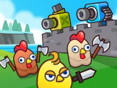 Jwèt Merge Cannon: Chicken Defense sou entènèt