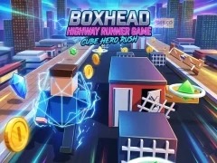 Jwèt Boxhead Highway Runner Game sou entènèt