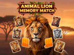 Jwèt Animal Lion Memory Match sou entènèt