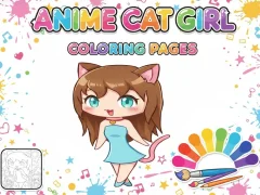 Jwèt Anime Cat Girl Coloring Pages sou entènèt
