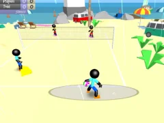 Jwèt Stickman Beach Volleyball sou entènèt