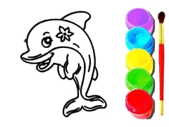 Jwèt Dolphin Coloring Book sou entènèt