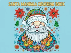 Jwèt Santa Mandala Coloring Pages sou entènèt