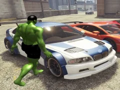 Jwèt Chained Car vs Hulk sou entènèt