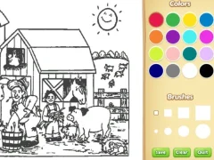 Jwèt Farm Coloring Book For Kids sou entènèt