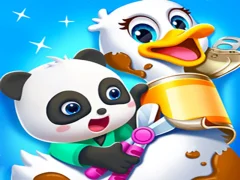Jwèt Baby Panda Pet Care Center sou entènèt
