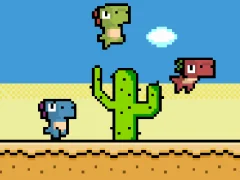 Jwèt Pixel Dino Run sou entènèt