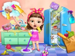 Jwèt Sweet Baby Girl Cleanup Messy House sou entènèt