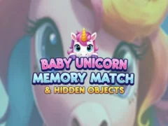 Jwèt Baby Unicorn Memory Match & Hidden Objects sou entènèt