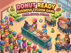 Jwèt Donut Ready Business Tycoon Game sou entènèt