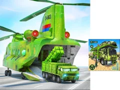 Jwèt US Army Cargo Transport Truck Driving sou entènèt