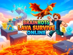 Jwèt Brainrots Lava Survive Online sou entènèt