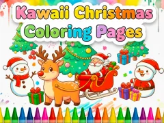 Jwèt Kawaii Christmas Coloring Pages sou entènèt