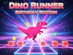 Jwèt Dino Runner Birthday Edition sou entènèt