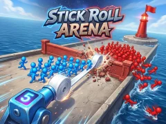 Jwèt Stick Roll Arena sou entènèt