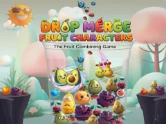 Jwèt Drop Merge Fruit Characters sou entènèt