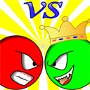 Jwèt Red ball vs green king sou entènèt
