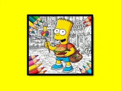 Jwèt Back To School Simpsons Coloring Book sou entènèt