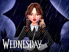 Jwèt Celebrity Wednesday Addams Style sou entènèt