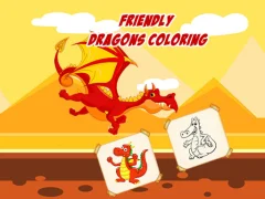 Jwèt Friendly Dragons Coloring sou entènèt