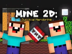 Jwèt Mine 2D Survival Herobrine sou entènèt