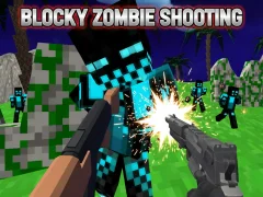 Jwèt Blocky Zombie Shooting sou entènèt