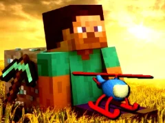 Jwèt Minecraft Helicopter Adventure sou entènèt
