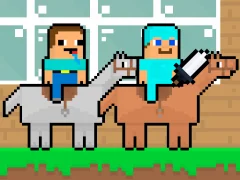 Jwèt Noob vs Pro HorseCraft sou entènèt
