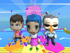 Jwèt Fall Guys And Girls Chibi Race Knockdown Multiplay sou entènèt