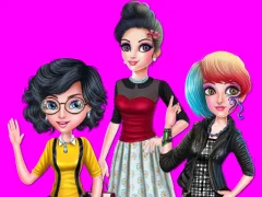 Jwèt College Girl Squad Fashion Dressup sou entènèt