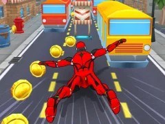 Jwèt Subway Run Superhero Robot sou entènèt