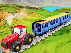 Jwèt Chain Tractor Train Towing Game 3D sou entènèt