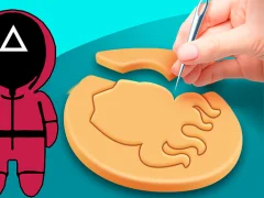 Jwèt Squid Game cookie Puzzle sou entènèt