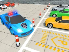 Jwèt Police Super Car Parking Challenge 3D sou entènèt