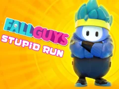 Jwèt Fall Guys Stupid Run sou entènèt