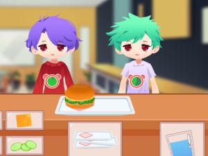 Jwèt Burger Rush Restoran sou entènèt