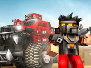Jwèt Machin blocky: batay machin sou entènèt