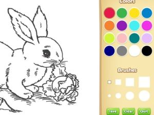 Jwèt Bunny koloran liv pou timoun yo sou entènèt