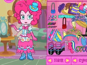 Jwèt Ti kras pone mwen equestria ti fi pinkie tat abiye sou entènèt