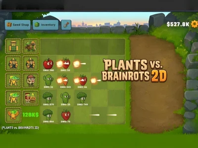 Jwèt Plants vs Brainrots 2D sou entènèt