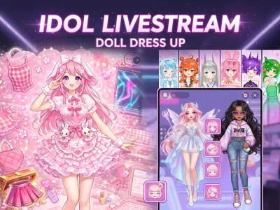 Jwèt Idol Livestream: Doll Dress Up sou entènèt