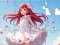 Jwèt Jigsaw Puzzle: White Dress Girl sou entènèt