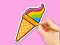 Jwèt Coloring Book: Rainbow Ice Cream sou entènèt