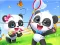 Jwèt Jigsaw Puzzle: Baby Panda Spring Outing sou entènèt