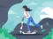 Jwèt Electric scooter rides jigsaw sou entènèt