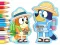 Jwèt Coloring Book: Bluey Camping sou entènèt