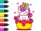 Jwèt Coloring Book: Unicorn Cupcake sou entènèt